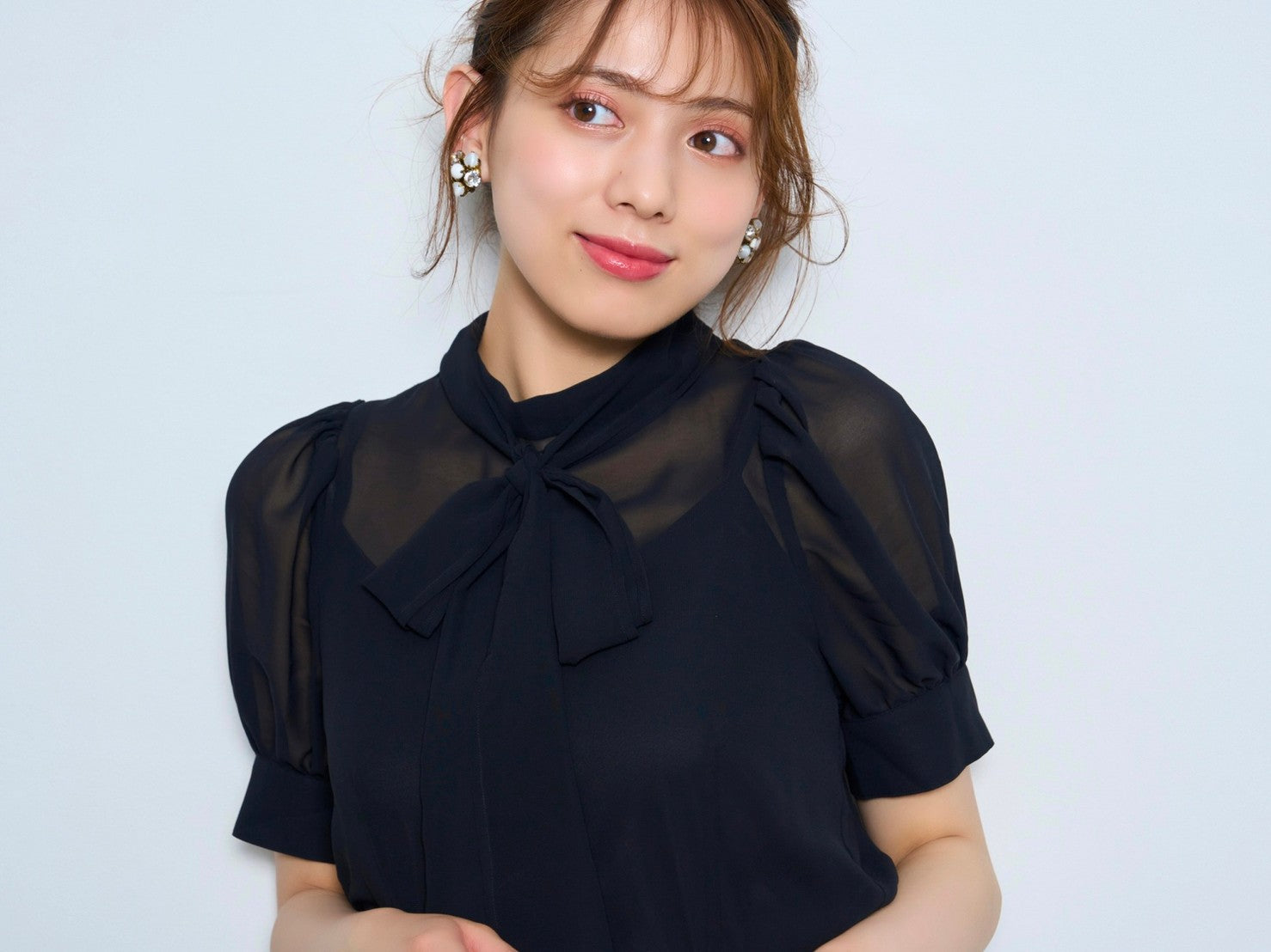 ボウタイ付きシフォンワンピース – RICORD